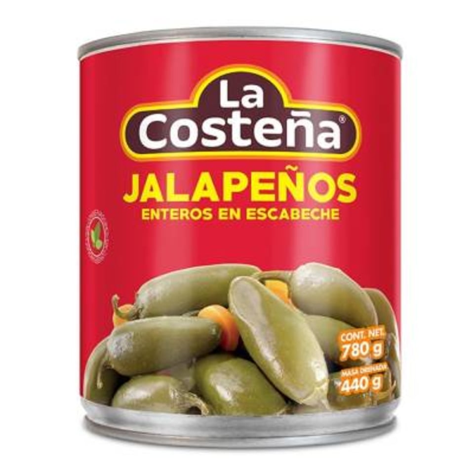 Chiles jalapeños La Costeña enteros en escabeche 780 g