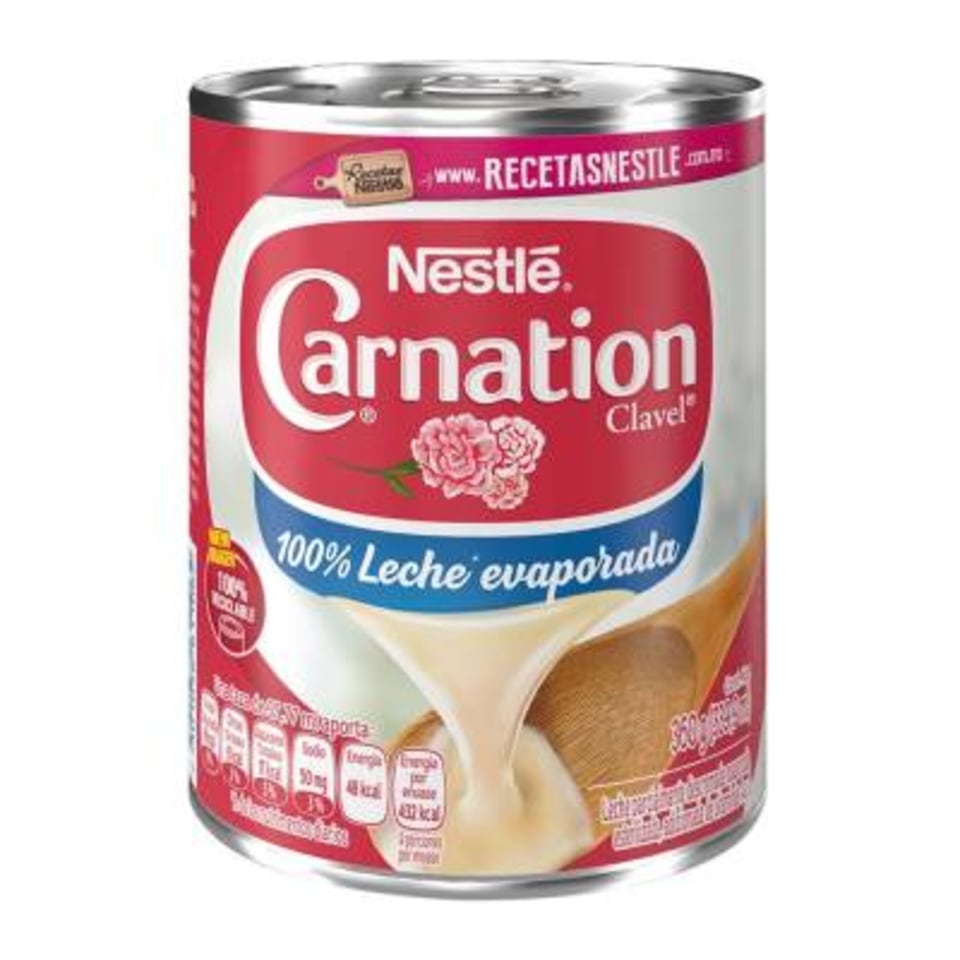 Leche evaporada Nestlé Carnation Clavel 360 g