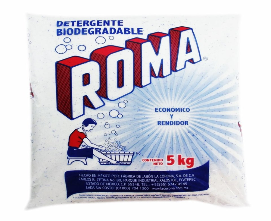  Detergente en polvo Roma multiusos biodegradable 5 kg  