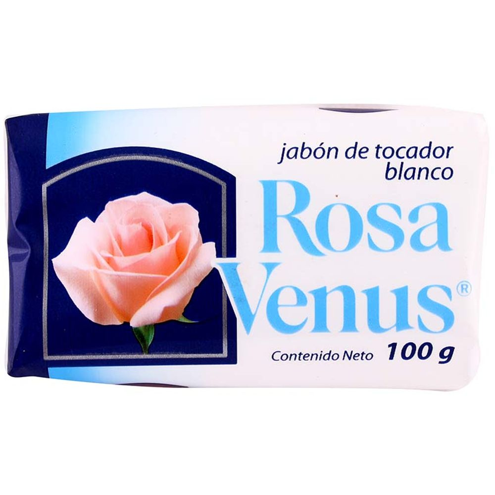 Jabon de tocador rosa Venus blanco 100 gr